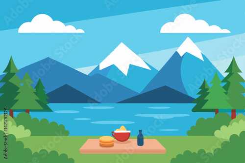camping in the forest