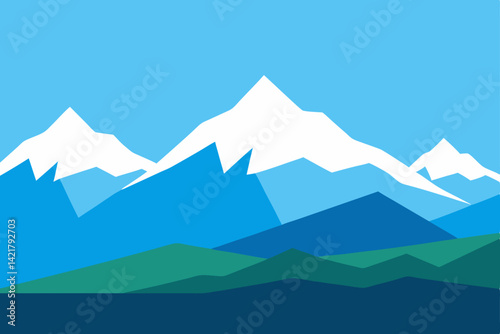 mountain landscape vector illustration