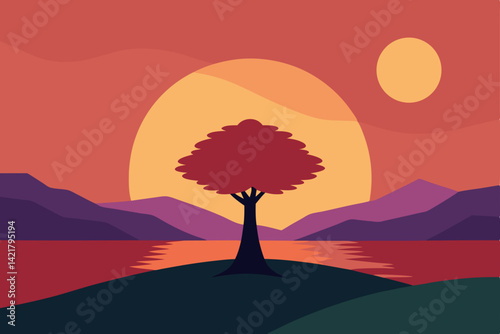 autumn landscape with trees