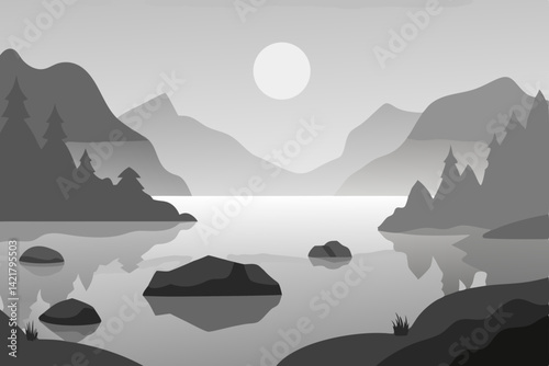 mountain landscape with mountains