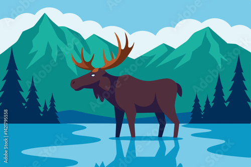 deer in the mountains