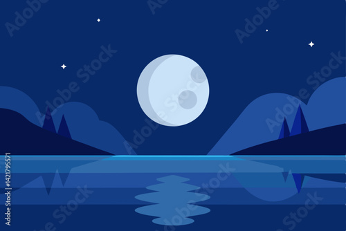moon over the sea