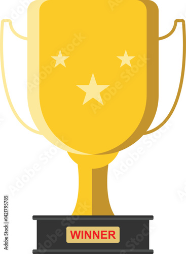 Gold Trophy Symbolizes Victory for First Place in a Competition or Event
