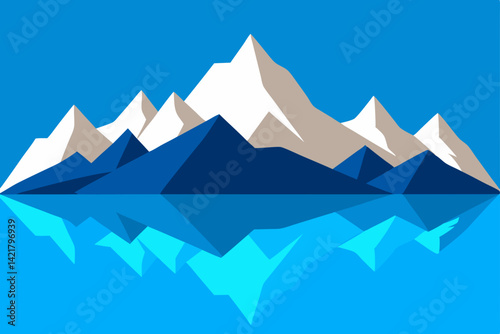 vector illustration of a mountain landscape