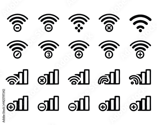 Wi-Fi icon set