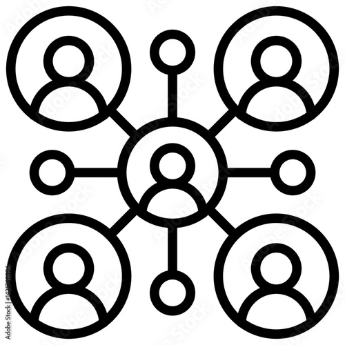Network, People Connected in a Network