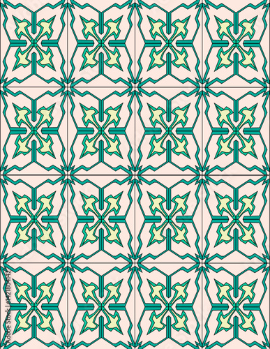 vector seamless pattern with flowers