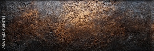 Dark Brown Textured Metal Background - High-resolution of a dark brown textured metal surface, ideal for backgrounds or design elements. Rich in detail and suitable for various applications photo