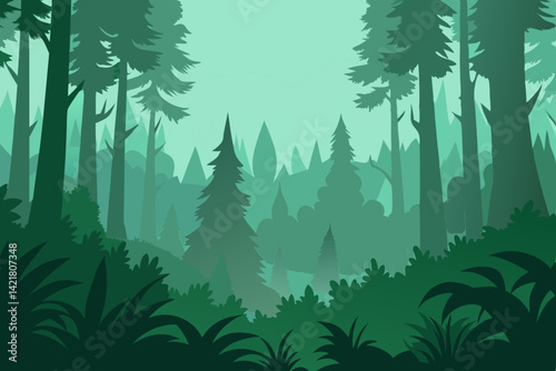 green forest background