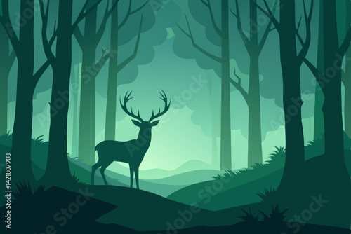deer in the woods