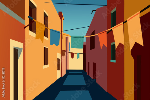 narrow street in the old town