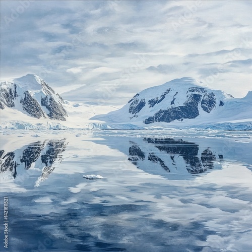 Wallpaper Mural Reflected Antarctic seascape. Torontodigital.ca