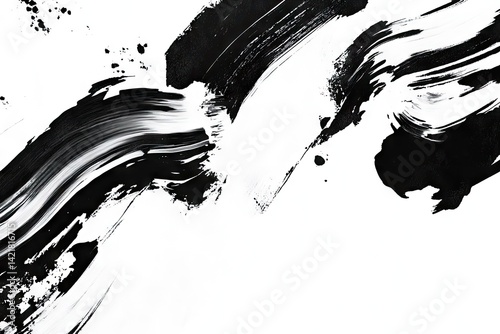 Abstract ink painting swirls