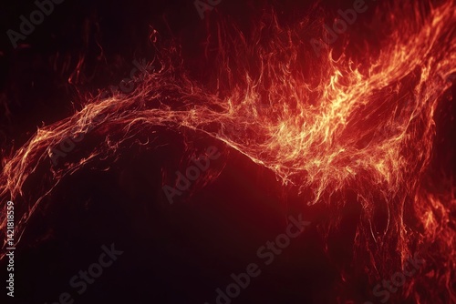 Abstract fiery streams