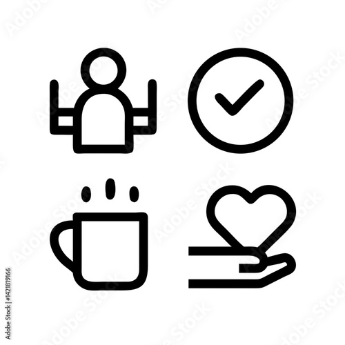 Simple Set of Sleep Related Vector Line Icons. Contains such Icons as Insomnia, Pillow, Sleeping Pills and more. Editable Stroke. 48x48 Pixel Perfect.
