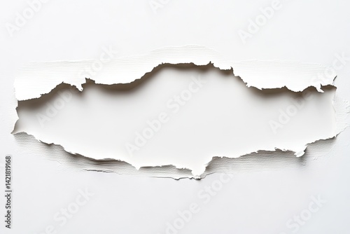 Ripped paper hole