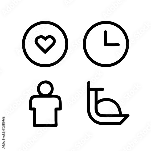 Simple Set of Sleep Related Vector Line Icons. Contains such Icons as Insomnia, Pillow, Sleeping Pills and more. Editable Stroke. 48x48 Pixel Perfect.
