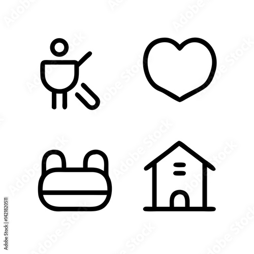 Simple Set of Sleep Related Vector Line Icons. Contains such Icons as Insomnia, Pillow, Sleeping Pills and more. Editable Stroke. 48x48 Pixel Perfect.
