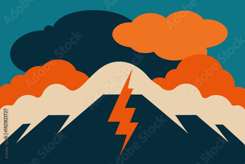 clouds over mountains