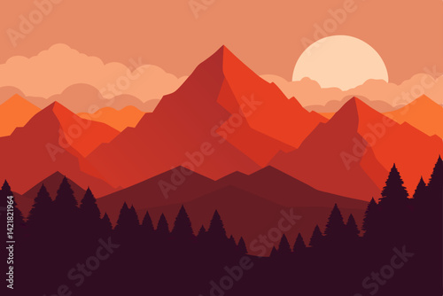 sunrise in mountains