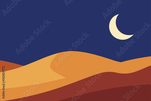 moon in the desert