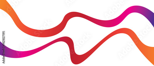 Abstract gradient element with lines. Vector illustration of background.	