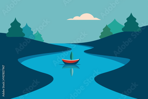 vector illustration of a mountain