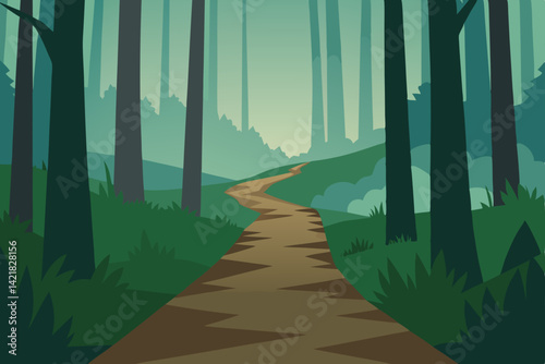 road in the woods