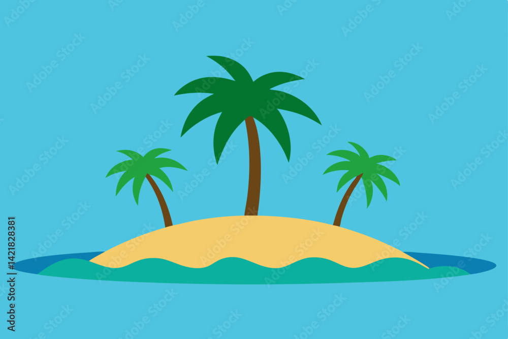 Obraz premium tropical beach with palm trees