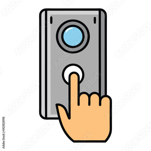 Simple Doorbell Graphic art vector Illustration design.