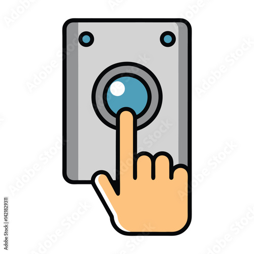 Simple Doorbell Graphic art vector Illustration design.