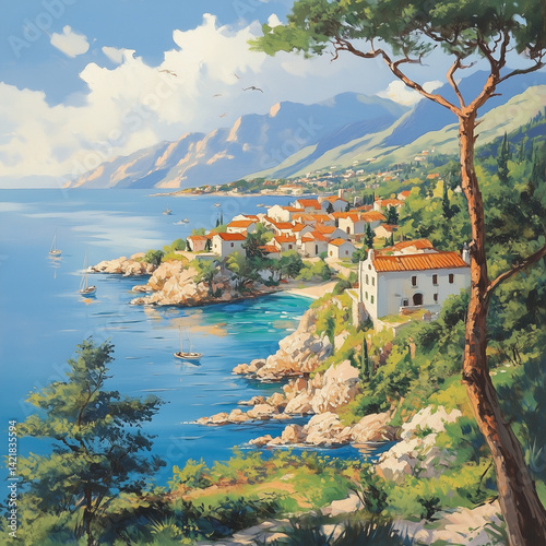 Peaceful Seaside Panorama 