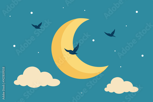 moon and stars