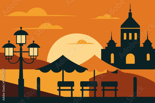 church in the evening