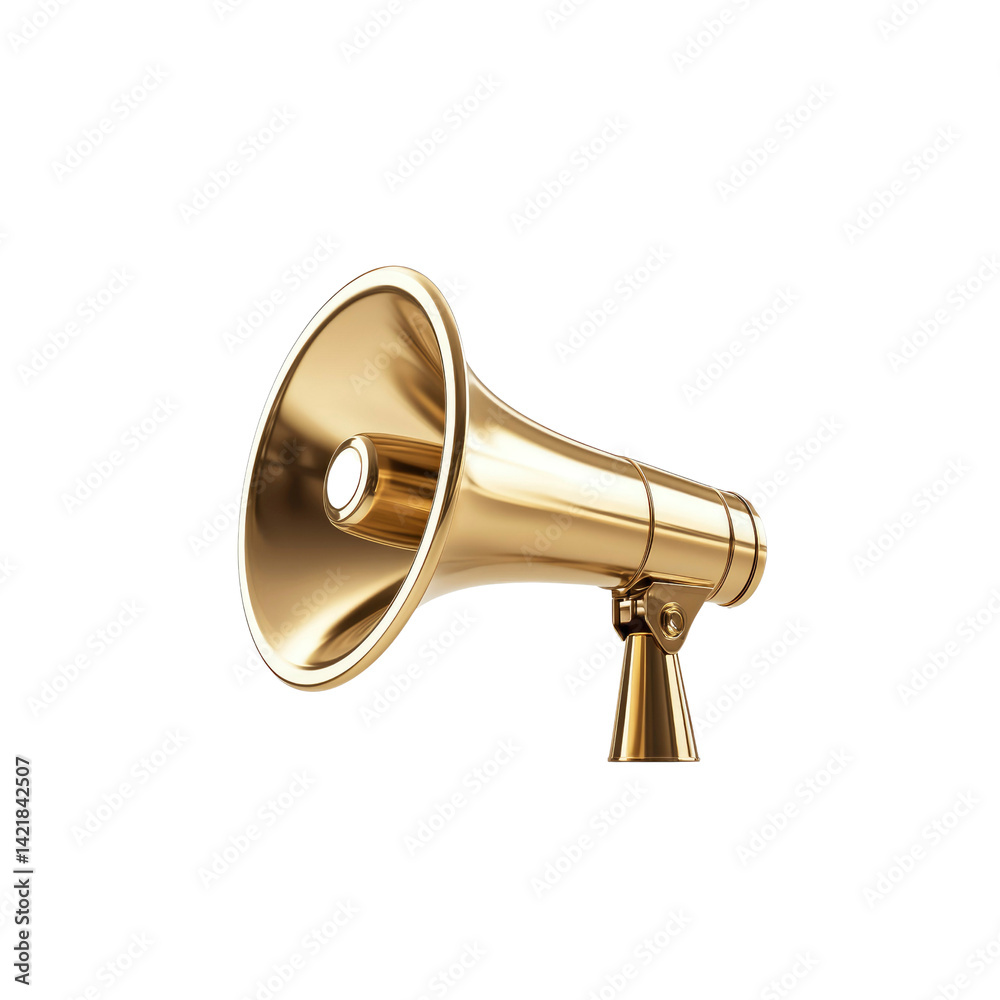 Golden Megaphone - Announcing Success and Important News Golden Megaphone - Announcing Success and Important News