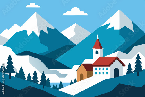 vector illustration of a church