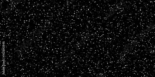 Terrazzo paper texture Black background. Scattered pixelated mosaic with random shapes. Artistic modern abstract texture with small fragmented shapes. Digital noise pattern.