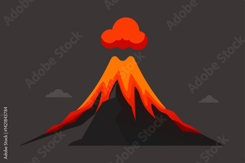 red and black volcanic