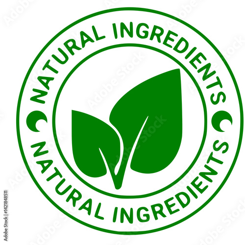 natural ingredients product stamp vektor