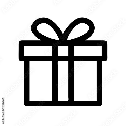 gift box icon on transparent background for apps and websites