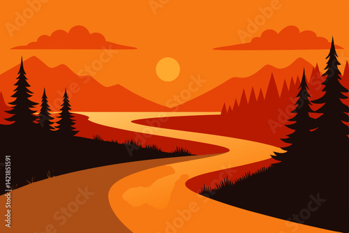 sunrise in mountains