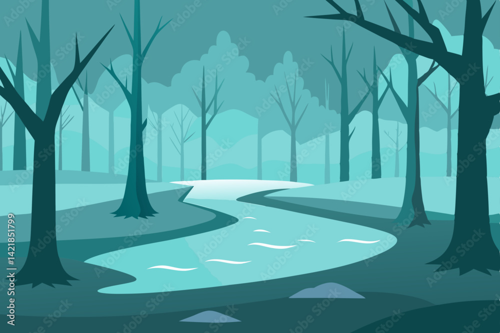 Obraz premium winter landscape with trees