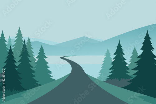 winter mountain landscape