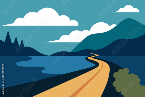 mountain road in the mountains