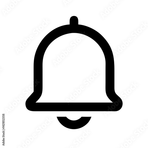 notification bell icon on transparent background for apps and websites
