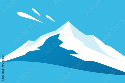 winter landscape with mountains