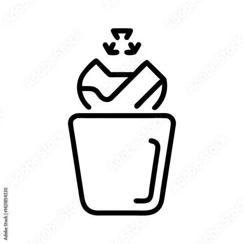 trash icon on transparent background for apps and websites