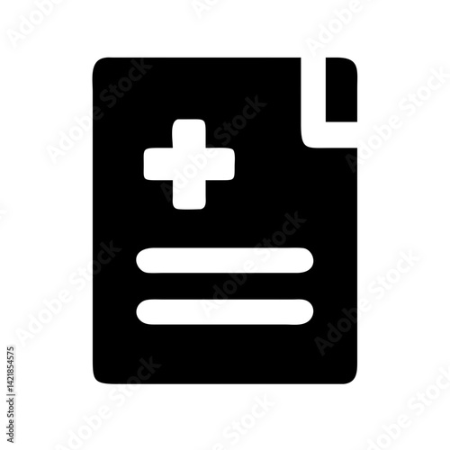 medical report icon on transparent background for apps and websites