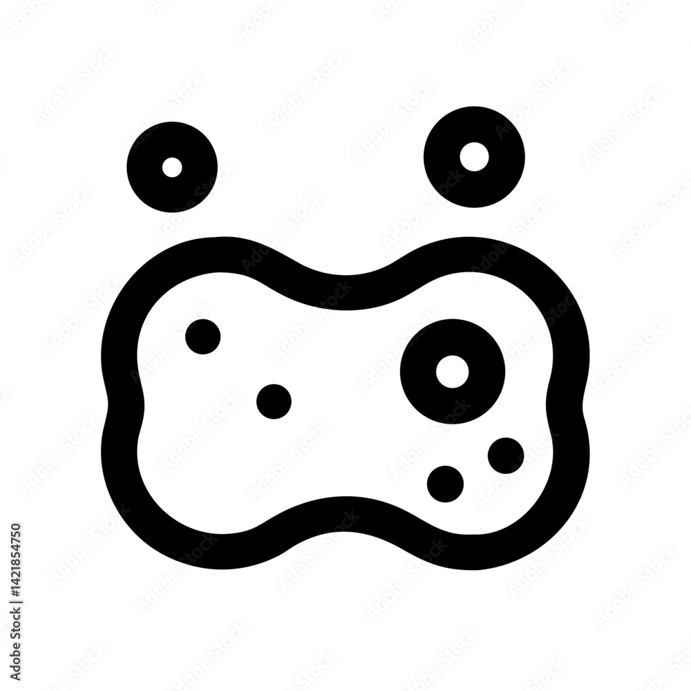 Fototapeta premium sponge icon on transparent background for apps and websites