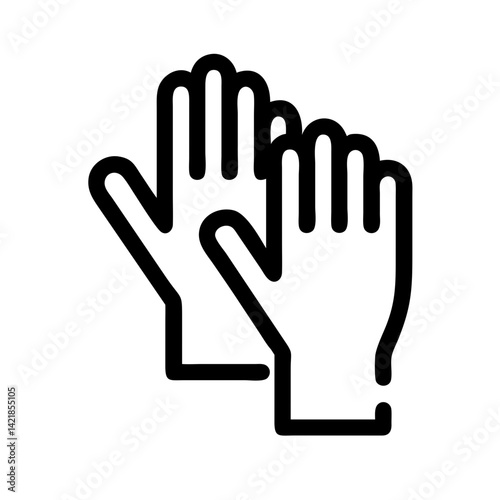 rubber gloves icon on transparent background for apps and websites